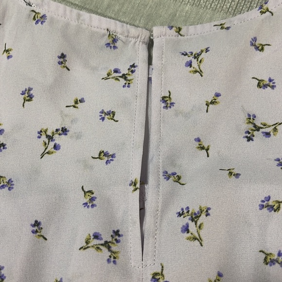 MIXED THREADS | Women’s Floral Ruffle Sleeve Smocked Peplum Top NWT Size M - Picture 6 of 7